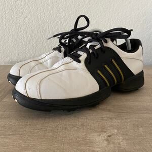 Adidas Mens Adiprene Tour Z-Traxion White Black Spikes Golf Sneaker Shoe 9